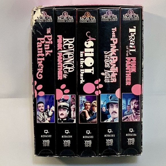 The Pink Panther 5 VHS Movie Collection Box Set Peter Sellers Classic comedy GUC - Picture 11 of 11